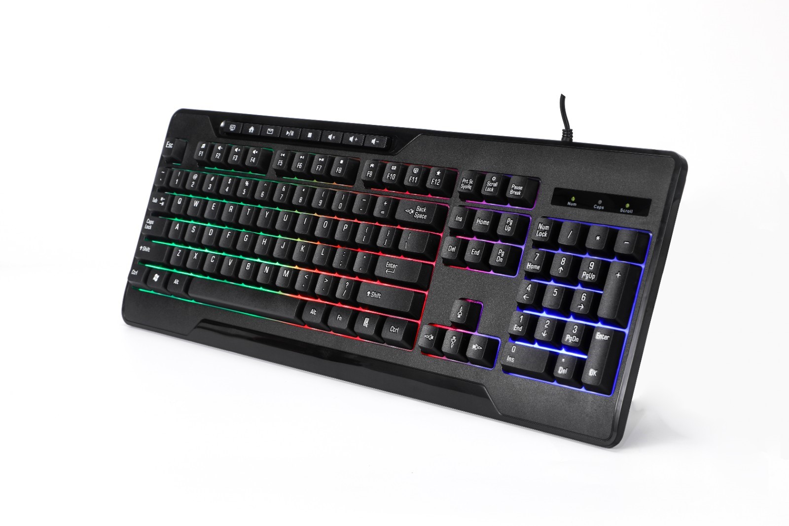 Multimedia gaming keyboard