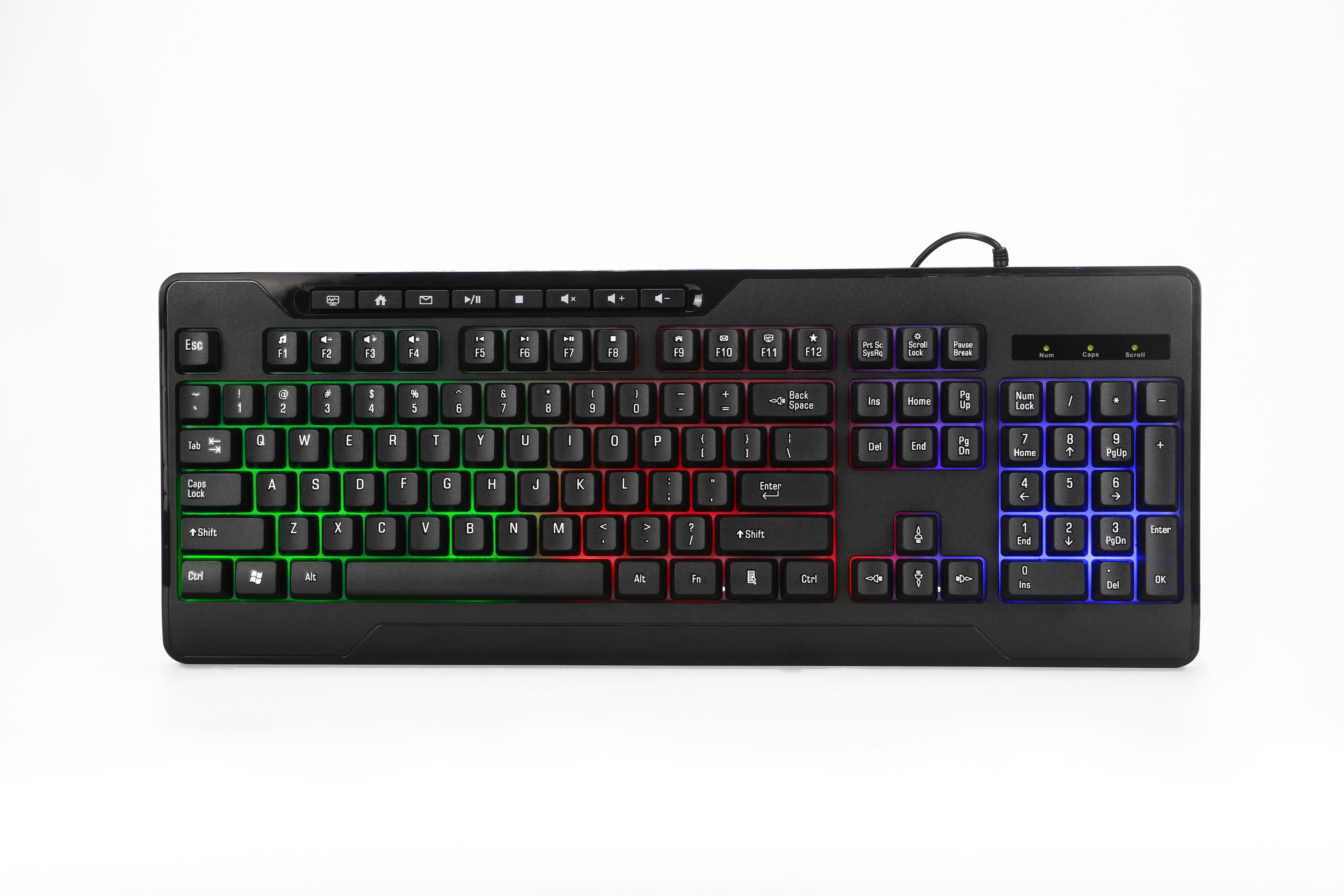 Multimedia gaming keyboard