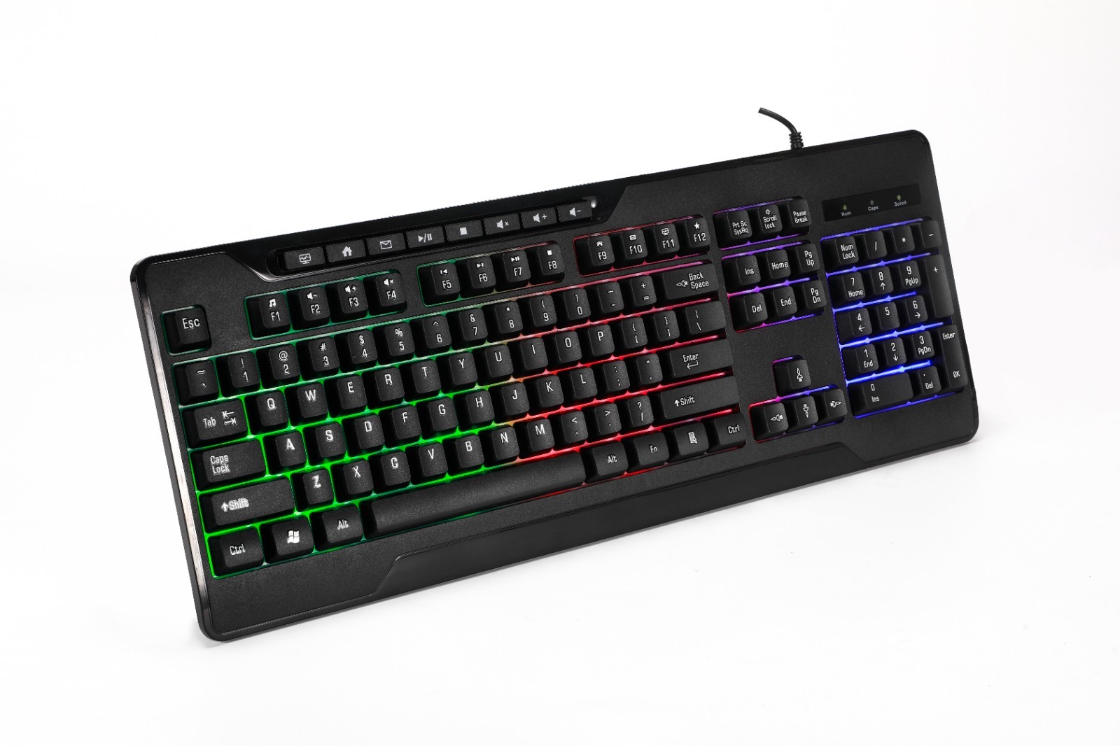 Multimedia gaming keyboard
