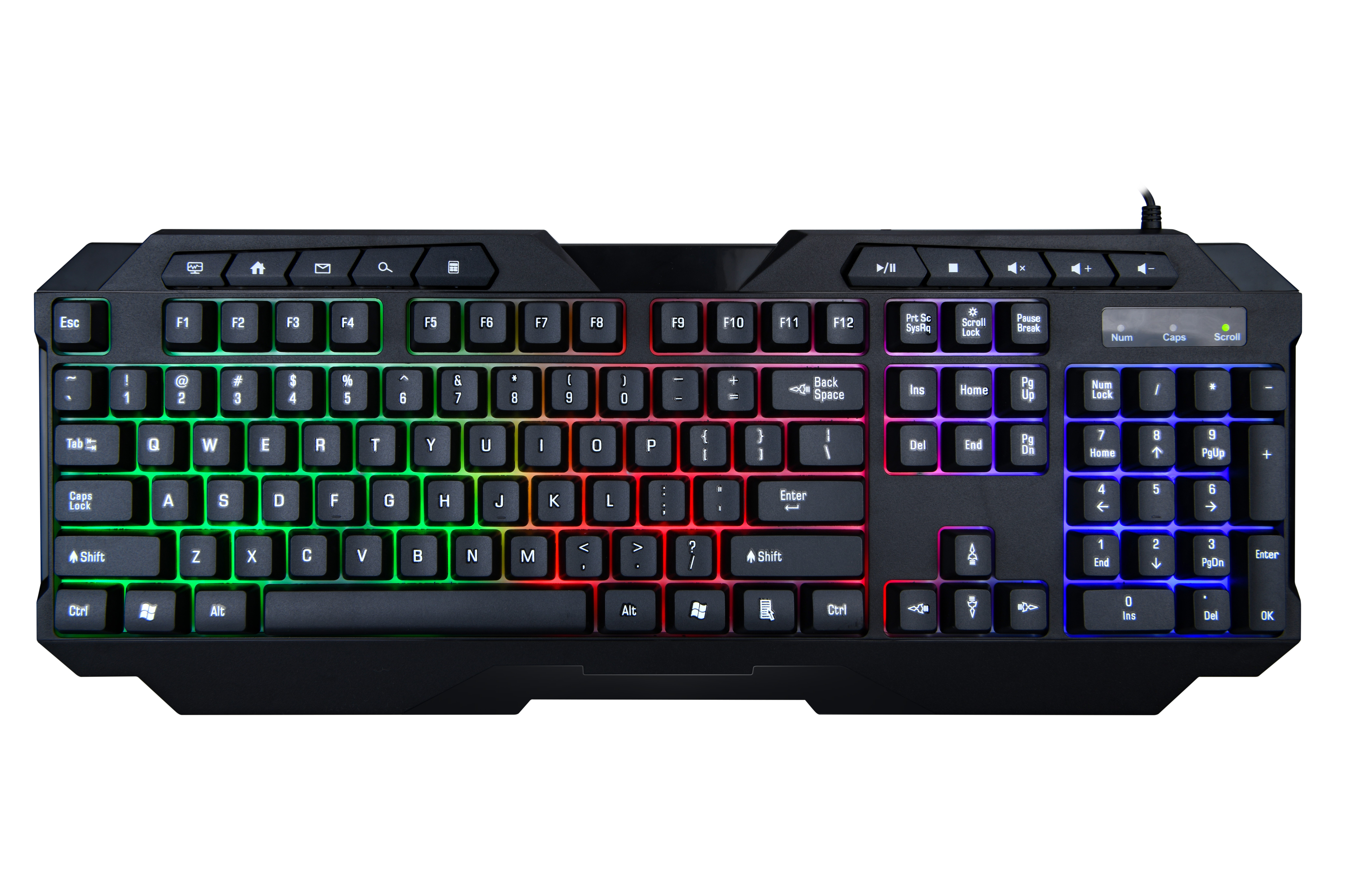 Multimedia gaming keyboard